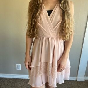 Soft Pink Mini Dress